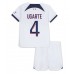 Paris Saint-Germain Manuel Ugarte #4 Kopio Lastenvaatteet Vieras Pelipaita Lasten 2023-24 Lyhyet Hihat (+ shortsit)